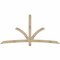 Ekena Millwork Davenport Rough Sawn Timber Gable Bracket, Douglas Fir, 96"W x 48"H x 4"D x 4"F, 12/12 Pitch GBW096X48X0404DAV00RDF - alternate 1